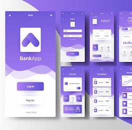 Banking App screens