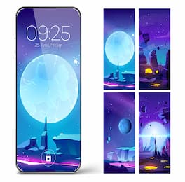 Mobile screen illustrations